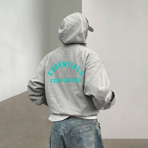 FOG CRAZY FEAR OF GOD ESSENTIALS男士情侣拉链开衫外套卫衣帽衫