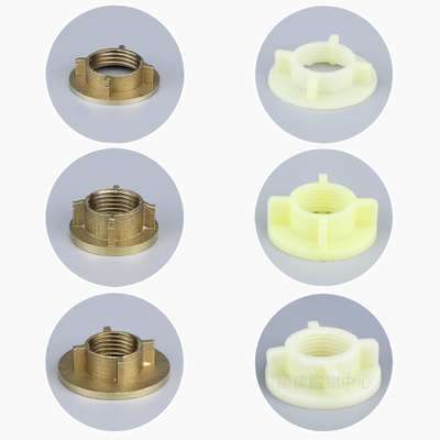 4分全铜螺母 单冷水龙头配件 双联龙头安装用固定件 ABS塑料螺帽