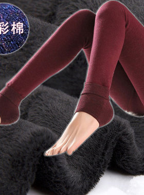 过冬加绒加厚女士踩脚专柜款冬款女装高腰打底裤袜勾丝保暖包邮
