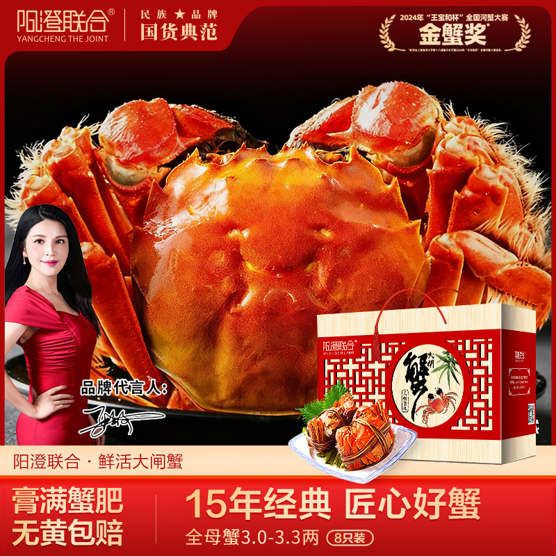 精品活蟹阳澄联合鲜活大闸蟹现货全母蟹12只螃蟹海鲜礼盒源头直发,水产肉类/新鲜蔬果/熟食,大闸蟹,淘宝优惠券,粉丝福利购,淘宝优惠卷