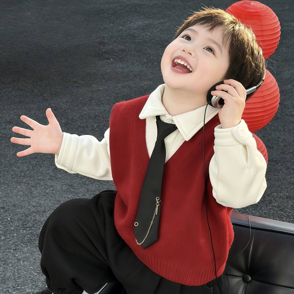 男童新年红马甲外穿冬季加绒衬衫新款宽松坎肩洋气生日礼服拜年服,童装/婴儿装/亲子装,西服/小西装,淘宝优惠券,粉丝福利购,淘宝优惠卷