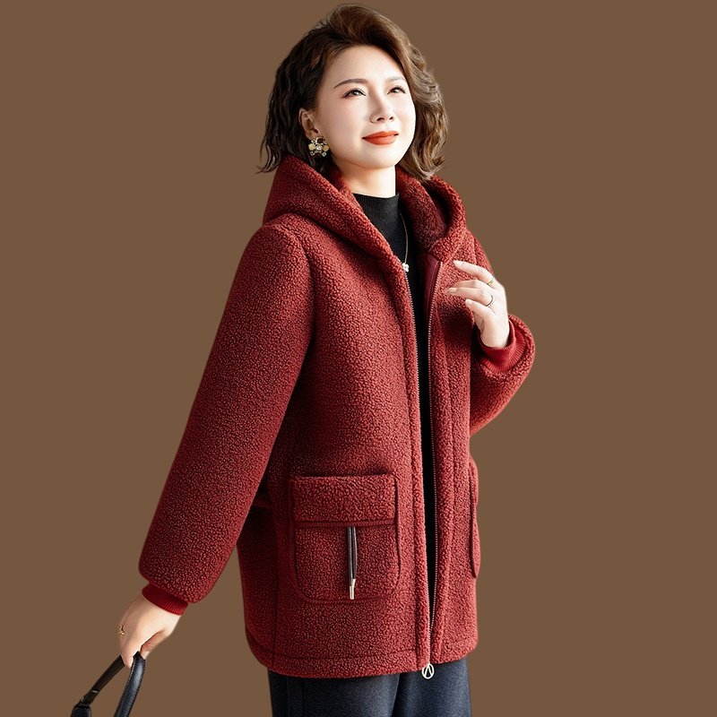 中老年女装新款洋气保暖外套时尚妈妈冬装加绒加厚颗粒绒连帽棉服,女装/女士精品,中老年女装,淘宝优惠券,粉丝福利购,淘宝优惠卷