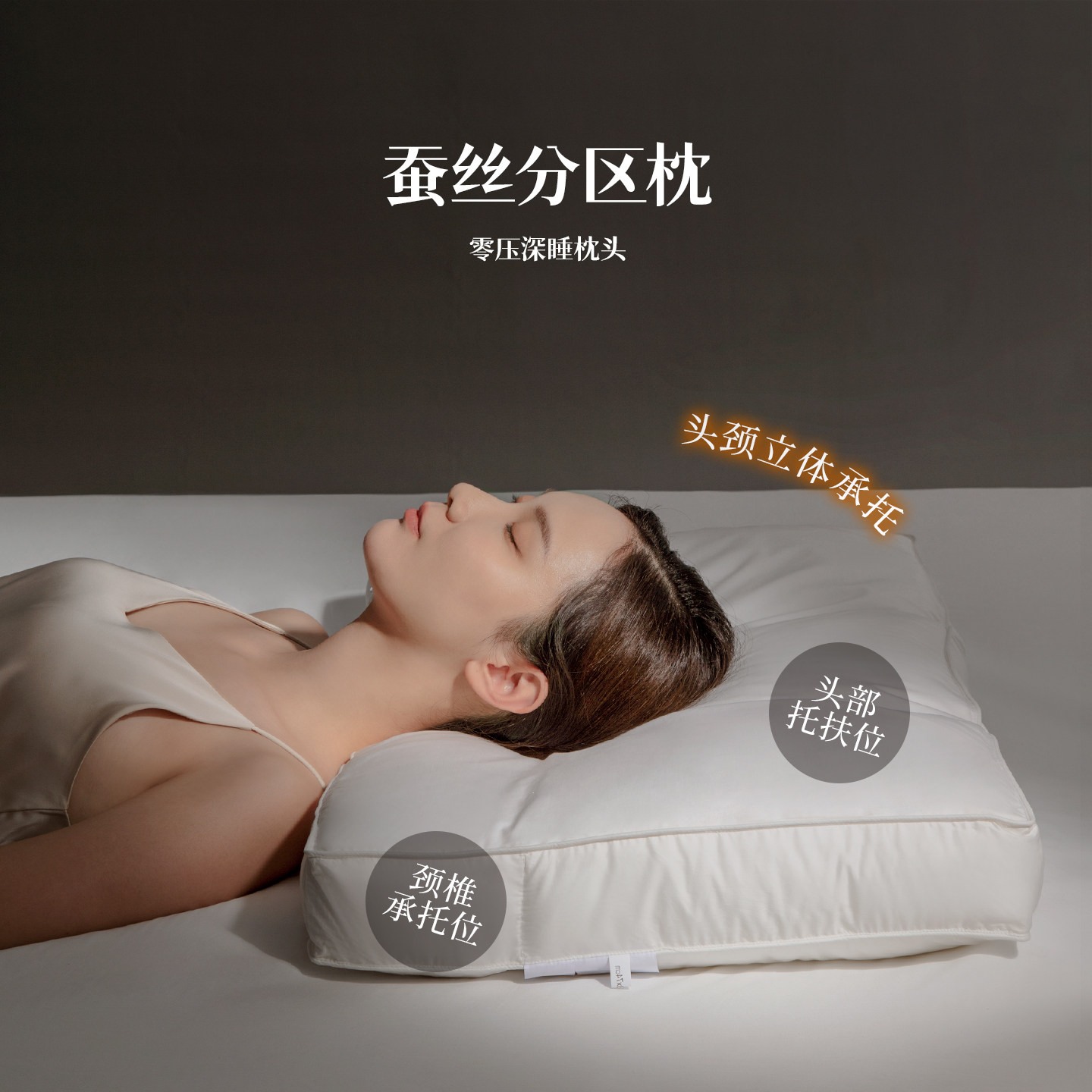 邵氏桑蚕丝分区枕枕头枕芯无压低枕软枕深睡枕护颈枕蚕丝枕芯