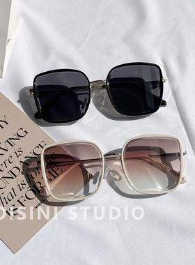 高级感大框渐变茶色墨镜显脸小