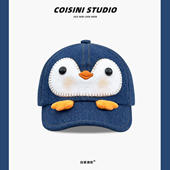 2025新款 休闲百搭棒球帽男潮 可爱企鹅短檐软顶牛仔鸭舌帽子女夏季