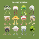 日系搞怪可爱小怪兽毛绒套头帽子女秋冬季 加厚保暖骑行针织护耳帽