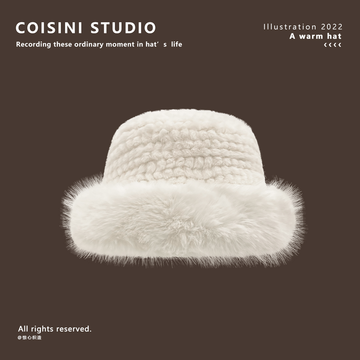 气质百搭獭兔毛渔夫帽子女秋冬