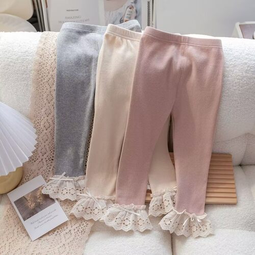 女童蕾丝花边打底裤2025春秋装