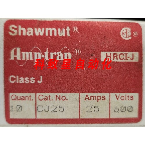 工业配件BOX OF 10 CJ25 HRCI-J 25 AMP 600 VAC AMPTRAP 保险丝