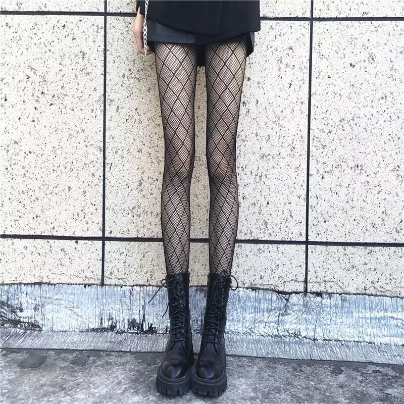 网袜连裤袜女性感黑色丝袜渔网袜夏季薄款镂空打底袜子ins潮