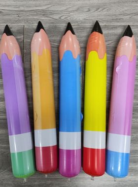 趣味pvc充气铅笔气球Inflatable pencil毕业学校派对装饰教室道具