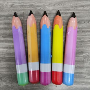 趣味pvc充气铅笔气球Inflatable pencil毕业学校派对装饰教室道具