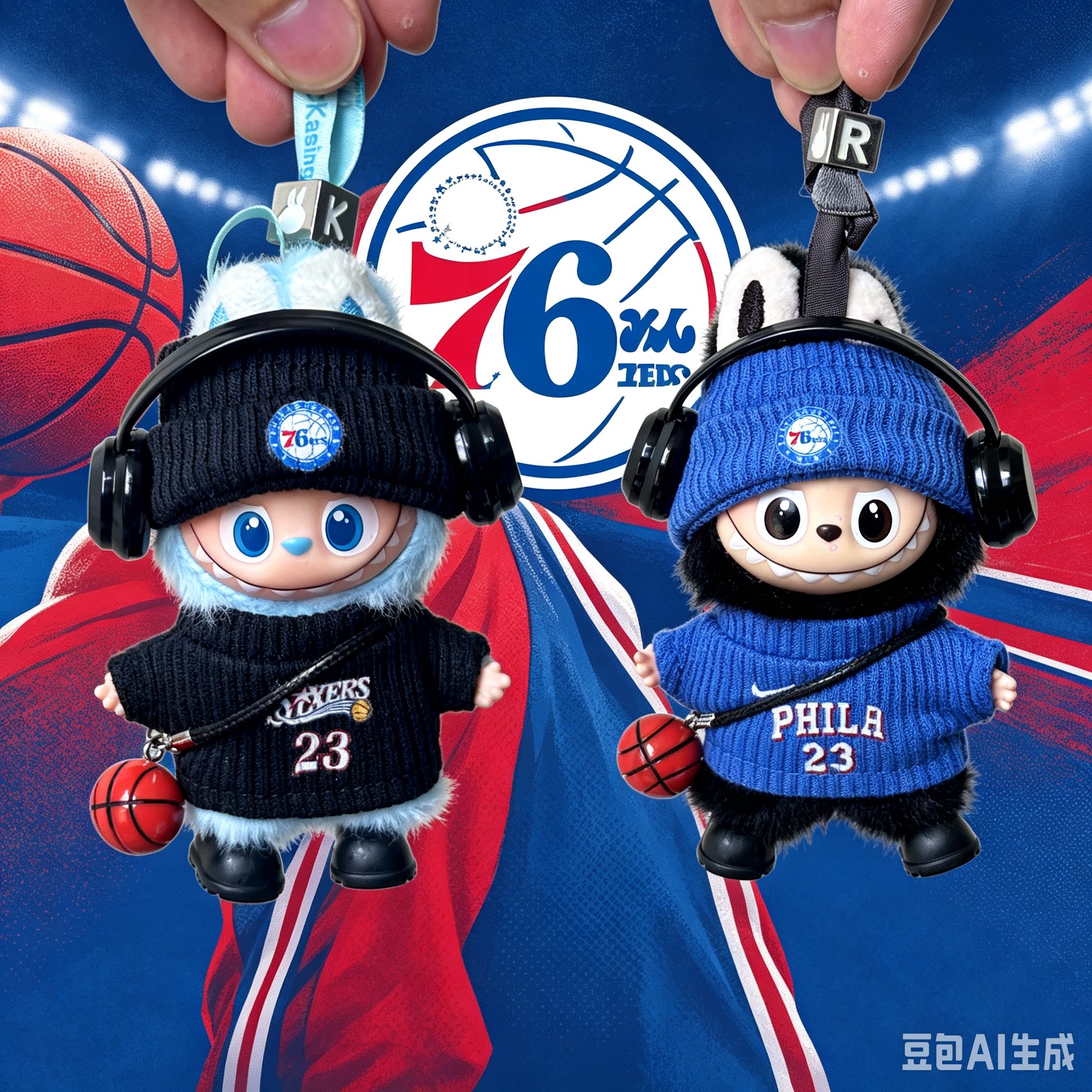 NBA詹姆斯76人娃衣mini棉花娃娃/毛绒玩具娃