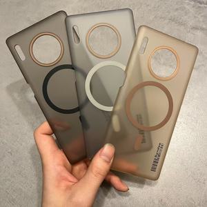 适用华为Mate30pro磁吸手机壳超轻薄透明磨砂mate30全包边硬壳简约高级裸机感30E防指纹素皮版耐脏新款男女5G