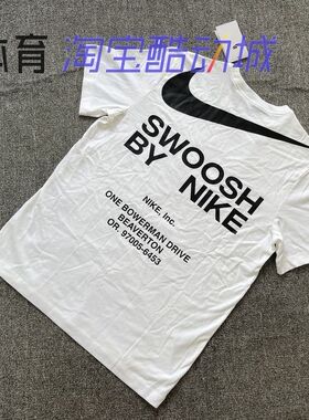 Nike/耐克 男子运动印花宽松透气纯棉圆领短袖T恤 DZ2882-100-010