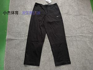 Nike 男子刺绣小勾 斜纹布宽松工装休闲直筒长裤 FD0406-010-270