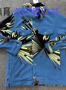 Nike/耐克 男子运动休闲印花羊羔绒保暖翻领夹克外套 DA6708-469