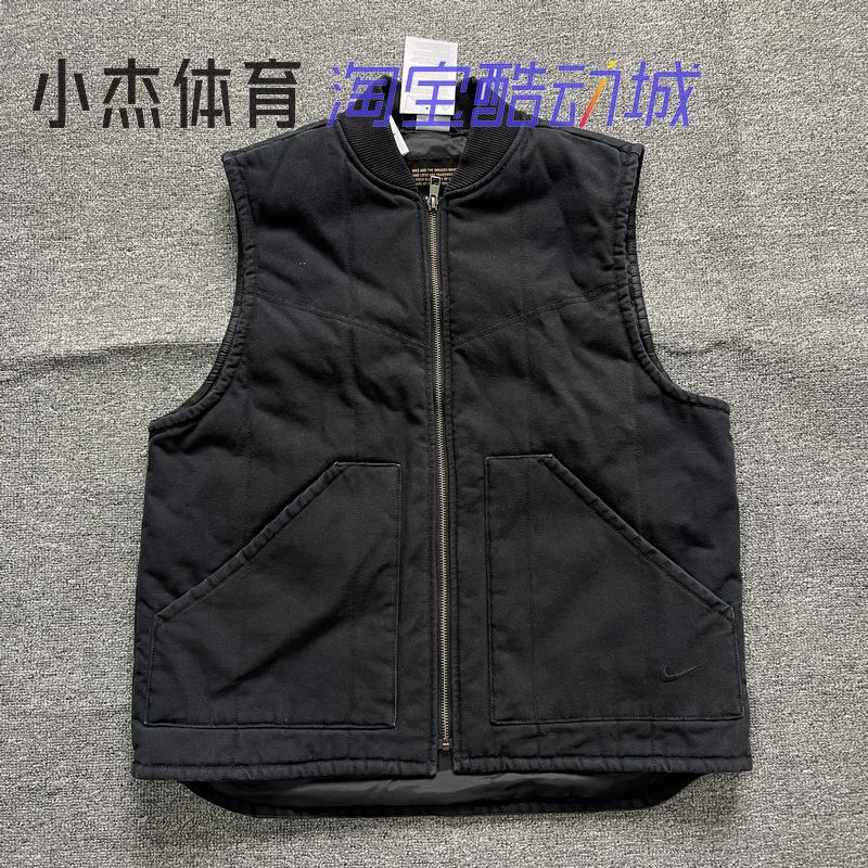 Nike耐克 男子运动休闲复古宽松工装立领保暖棉马甲 FQ1862-010