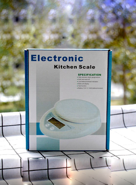 烘焙工具-椭圆迷你电子称WH-B05(1克-5kg)厨房称白色电子秤