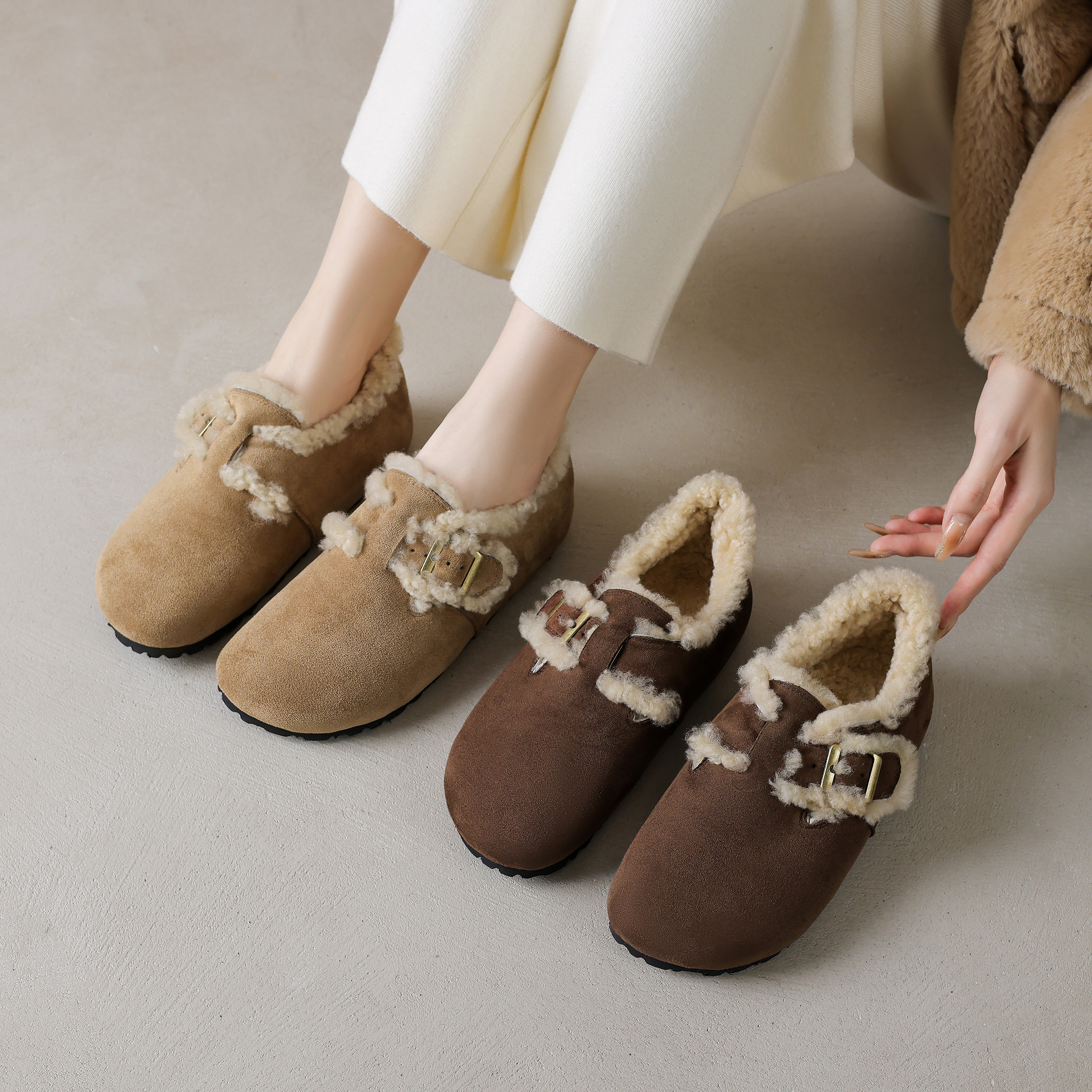 绒面休闲百搭通勤保暖舒适毛毛靴