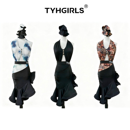 TYH连体衣飘带拉丁舞服含成人