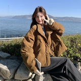 新款现货立领丝绒羽绒服90绒2C170--8070--P295控448，女装羽绒服，2C170