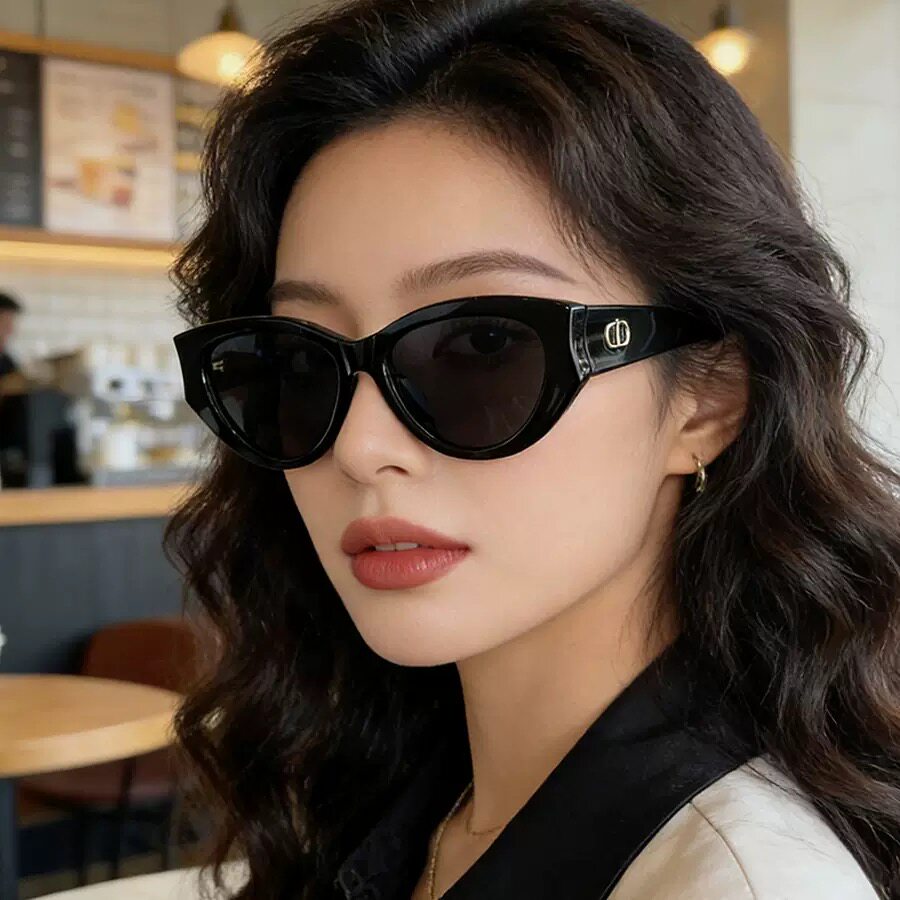 2026猫眼墨镜女迪丽热巴D家同款偏光防紫外线太阳镜方圆大脸显瘦