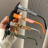 H款 墨镜女防紫外线大脸显瘦无框渐变太阳镜防晒开车眼镜2026新款