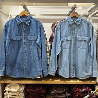 男装女装牛仔宽松衬衫水洗产品休闲百搭长袖上衣春季新款484245