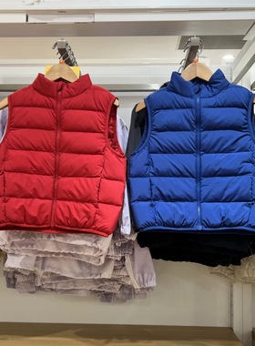 童装男童女童空气棉服可机洗休闲百搭背心马甲上衣2025新款478124