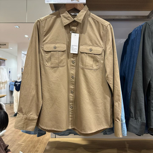 外套女装 外套25秋冬新款 全棉工装 衬衣空调衫 479579 长袖 衬衫