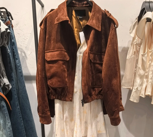 外套2025秋季新款女装城市游猎复古麂皮绒工装外套