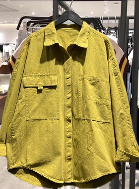 Z家春季新款港风口袋饰宽松休闲长袖夹克衬衫外套女 5520071 515