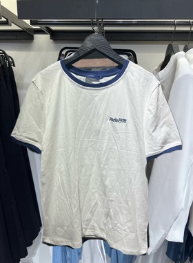 T恤女欧美2024年夏季新款女装圆领文字刺绣T恤0264029 0264/029