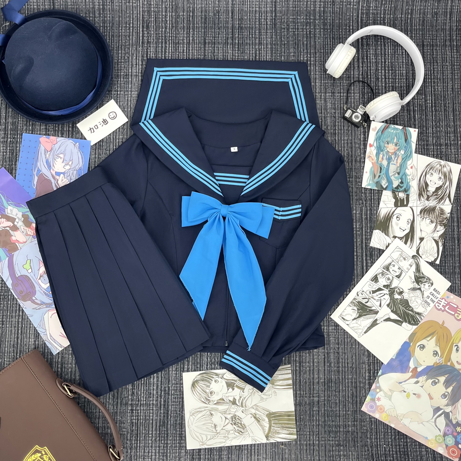 青月社原创兰樱中绀色水手服