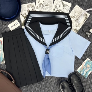 青月社原创JK制服正版 日系水手服海盐日记学院风夏季 班服短裙套装