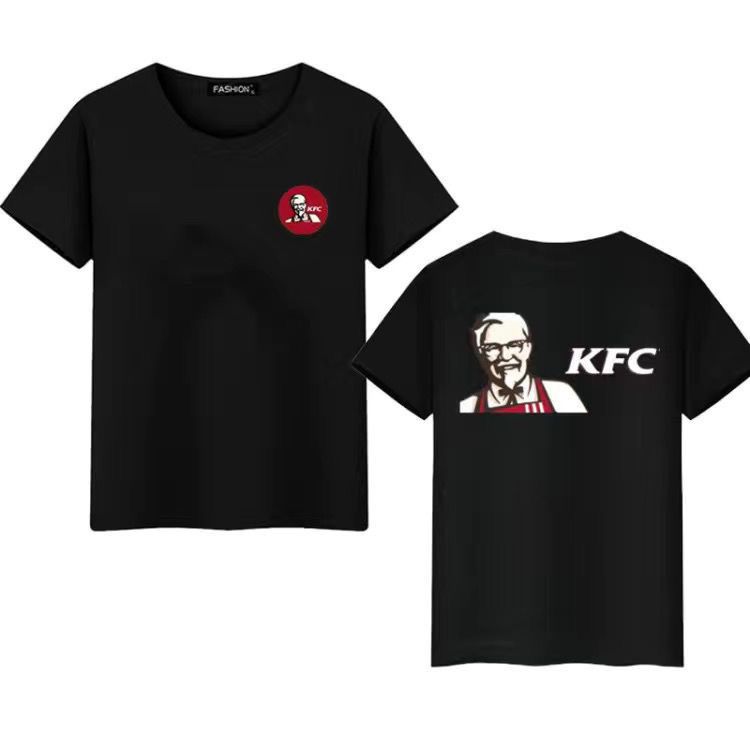 定制KFC肯德基宅急送外卖快递员夏季圆领短袖工作服印棉T恤