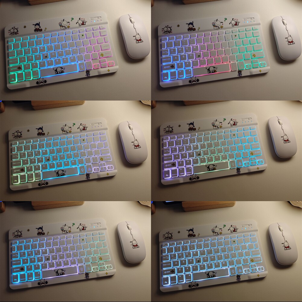 iQOO Pad平板发光无线蓝牙键盘静音轻巧磁吸妙控鼠标套装卡通