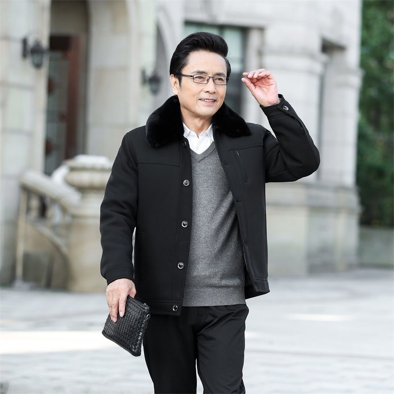 中老年加厚棉衣爸爸装冬季