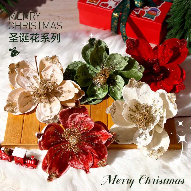 新款圣诞仿真干花永生花摆件