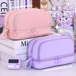 高颜值热卖四开窗笔袋高颜值多层收纳中小学生文具盒大容量铅笔盒