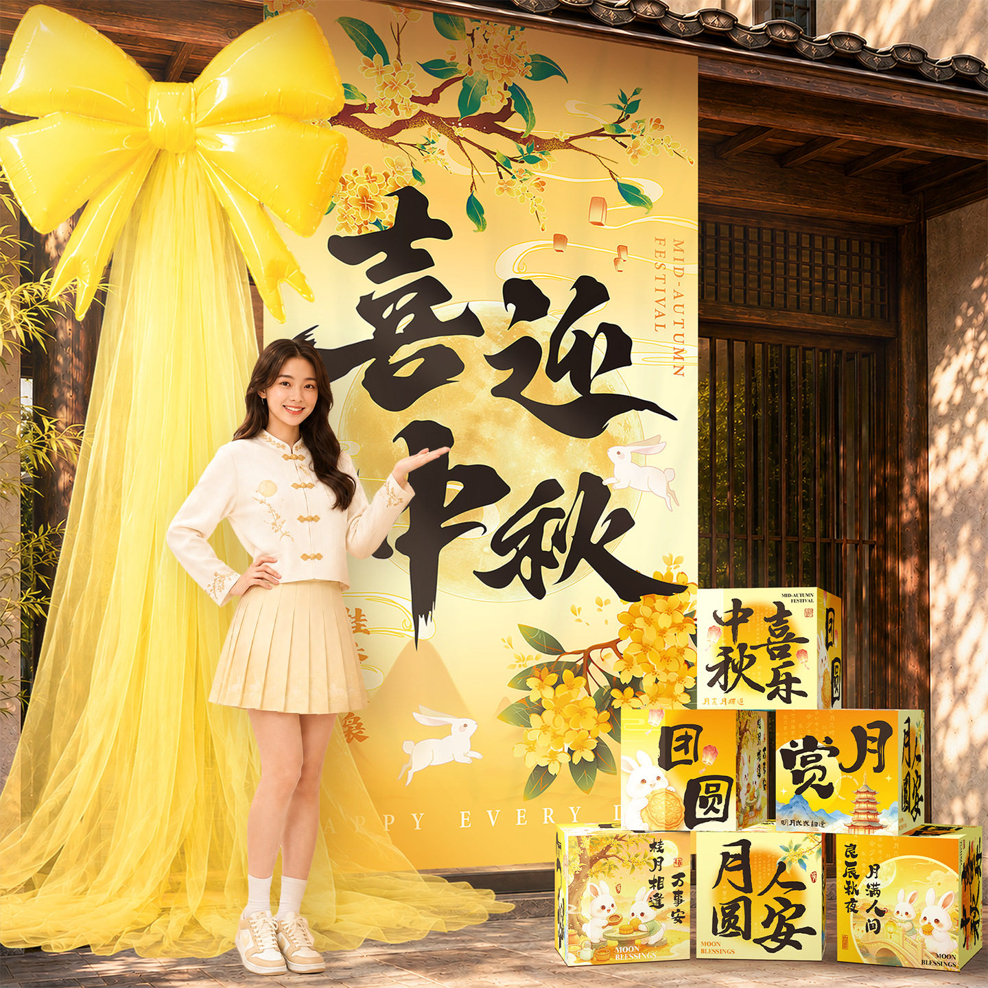 2026中秋商场美陈布景