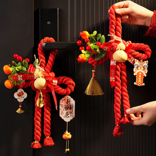 2026马年万字结新年春节元旦中国结装饰入户门把手挂件装饰品