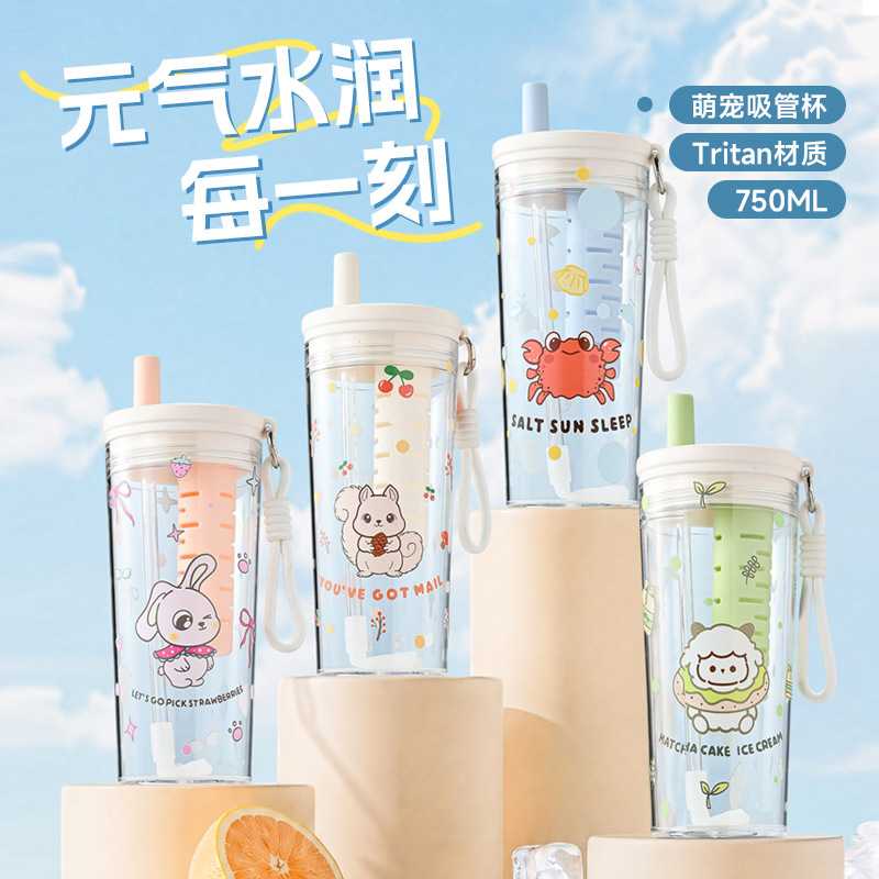 高颜值小学生吸管水杯