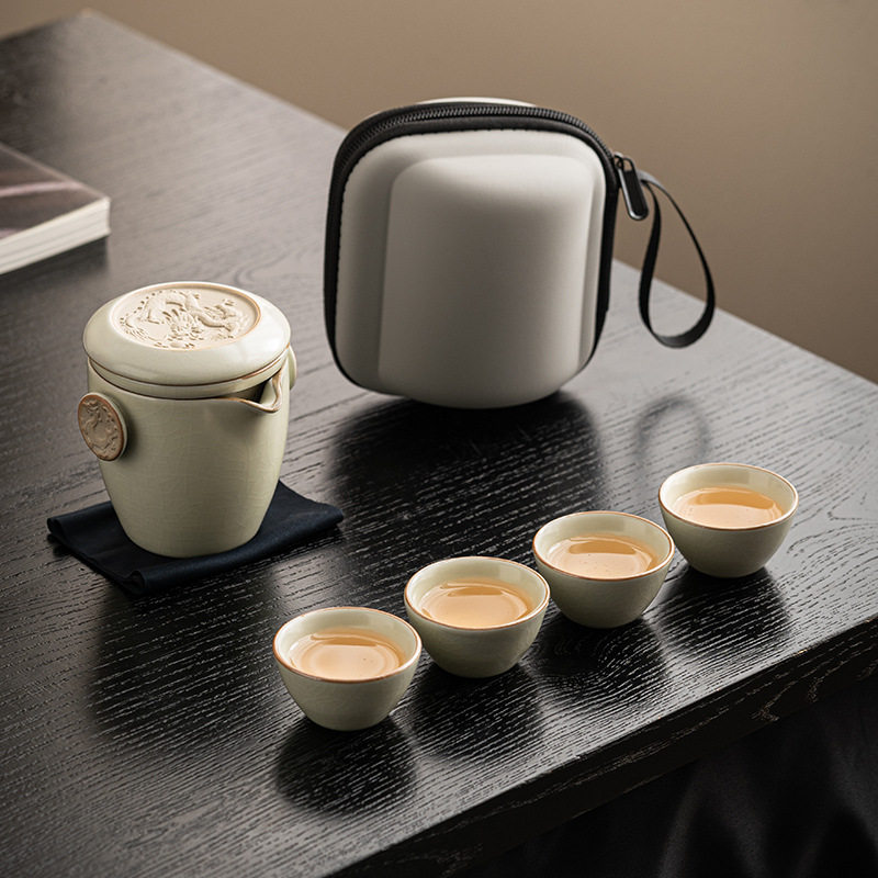 汝窑旅行茶具套装6154