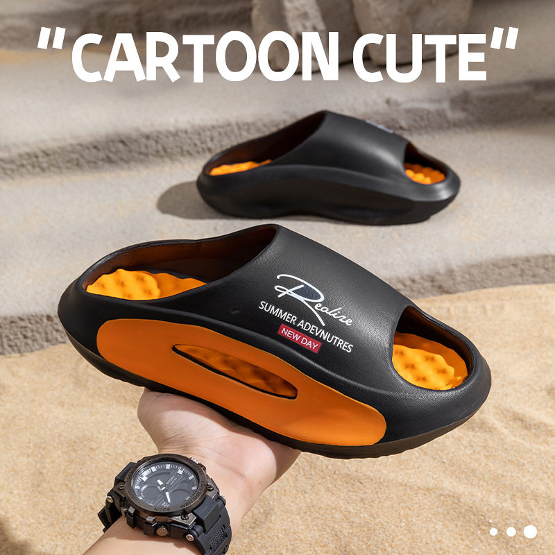 家用EVA运动拖鞋男款夏季外穿户外一字拖鞋男踩屎感防滑防臭耐磨