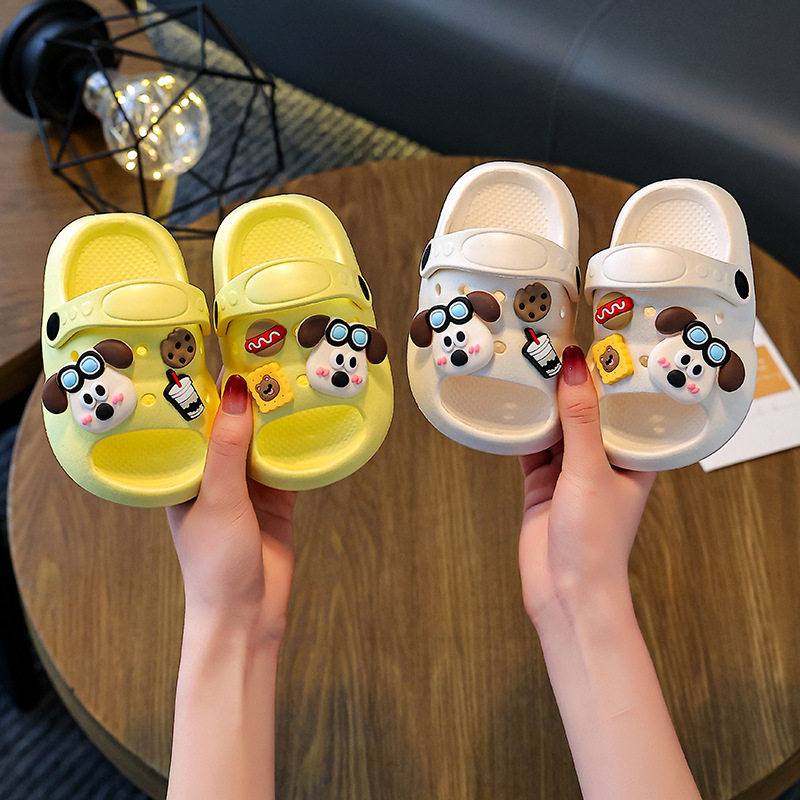 儿童凉拖鞋露趾洞洞鞋夏外穿男童可爱女宝宝卡通防滑家用沙滩凉鞋 - 淘宝联盟商品