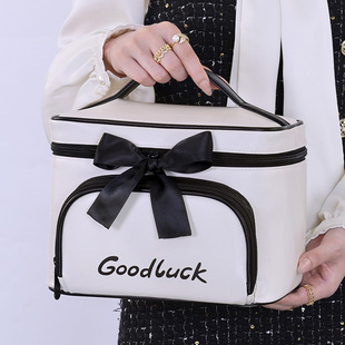 轻奢小香风分区分层大容量化妆品收纳包旅行便携多功能手提化妆箱