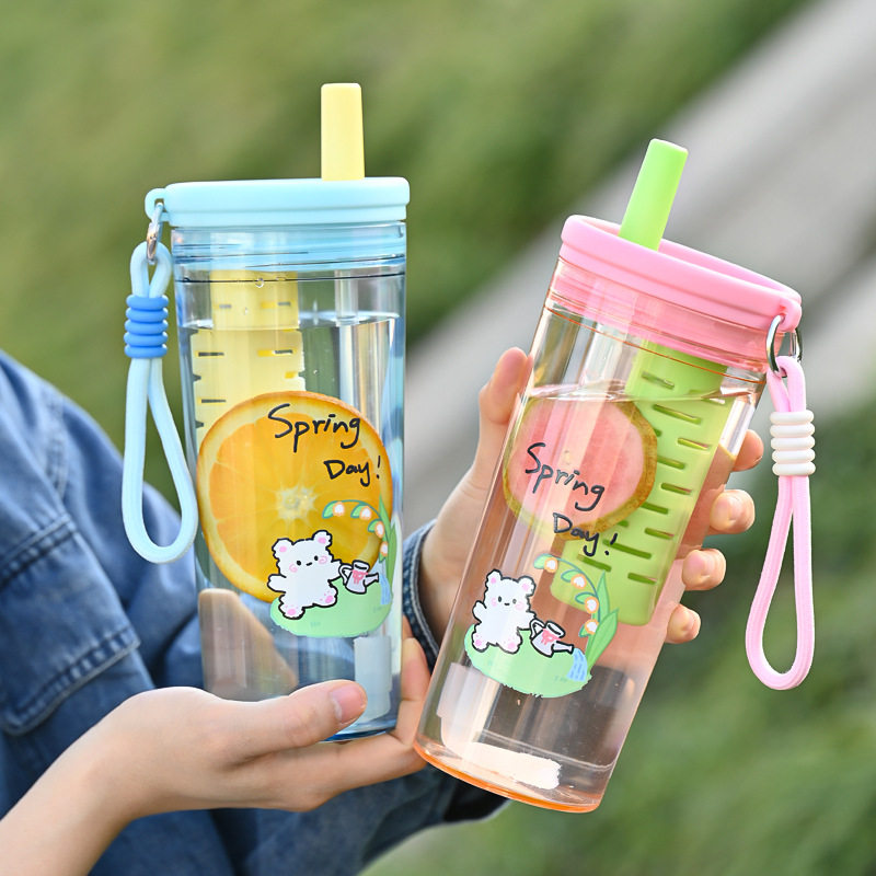 新款卡通儿童吸管水杯
