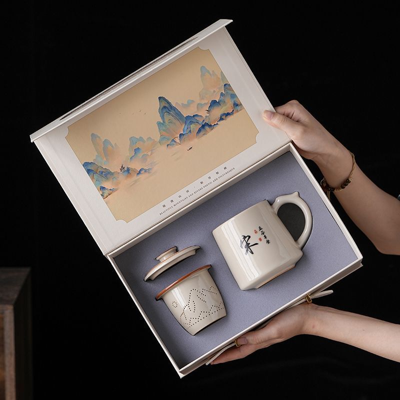草木灰中国风陶瓷茶杯